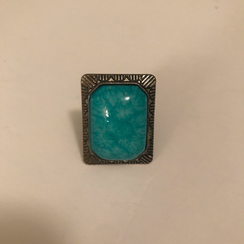Turquoise Square Ring - Picture 3 of 4
